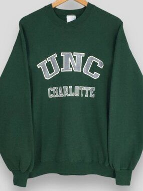 Vintage University of UNC North Carolina Sweatshirt shirt retro tee K7890 green